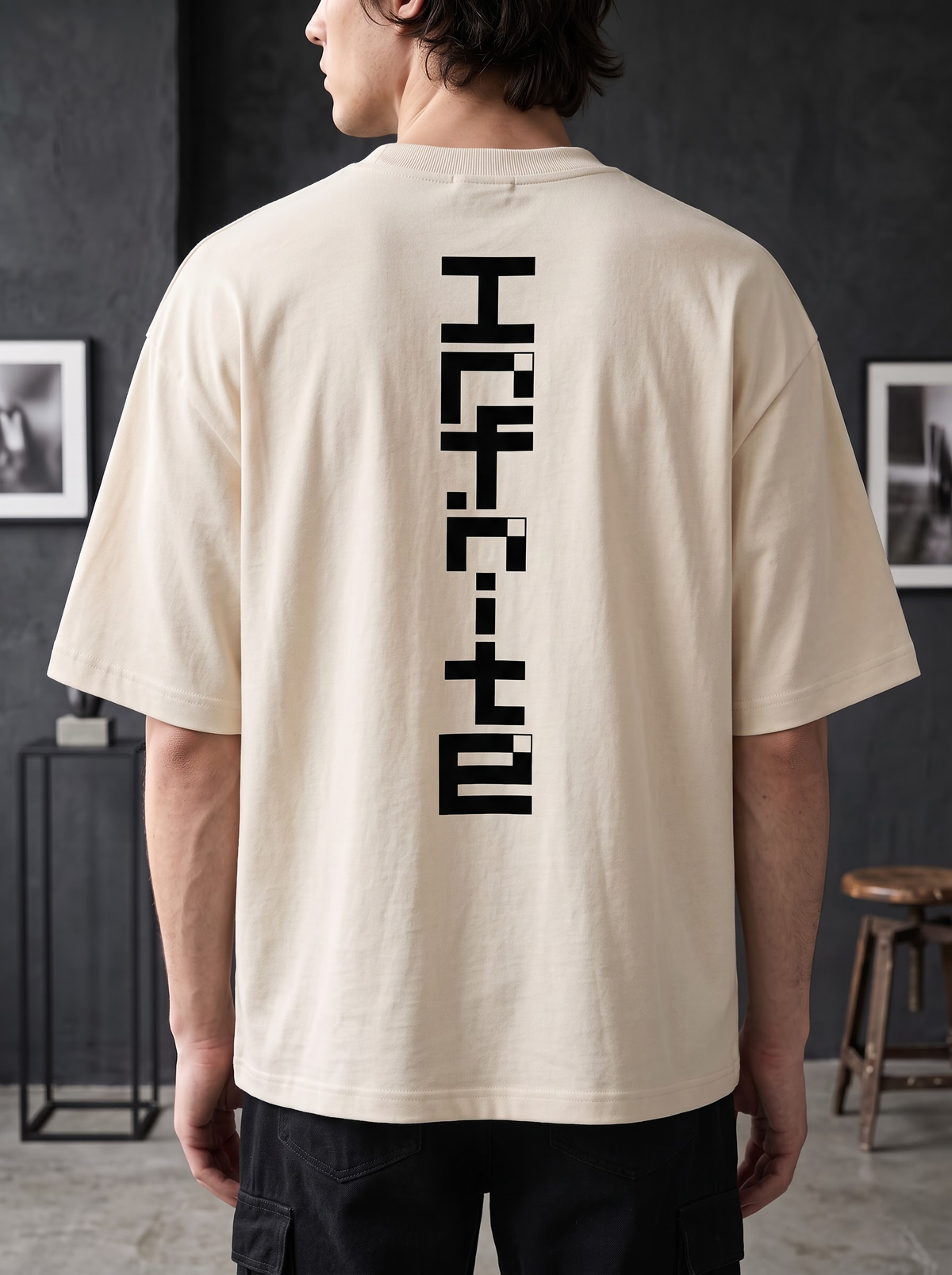 AesthoLook - Infinite Line Tee (Cream)