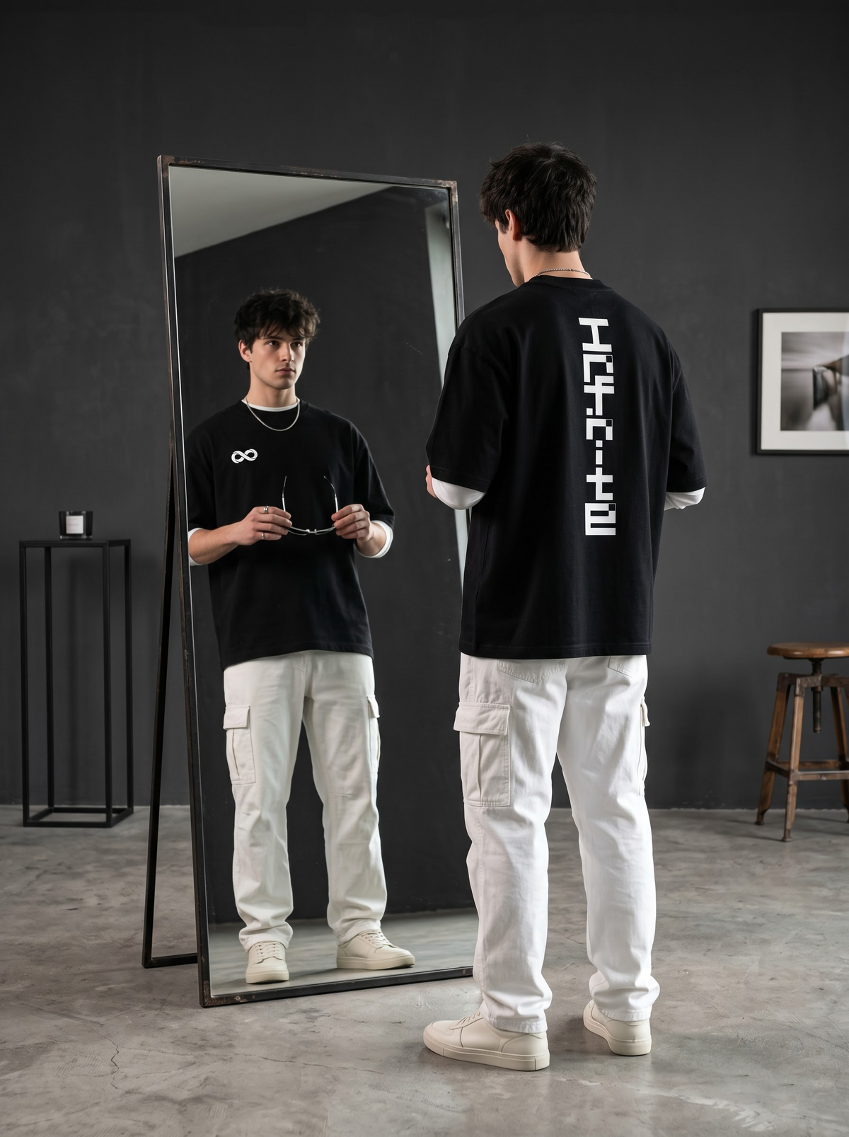 AesthoLook - Infinite Line Tee (Black)