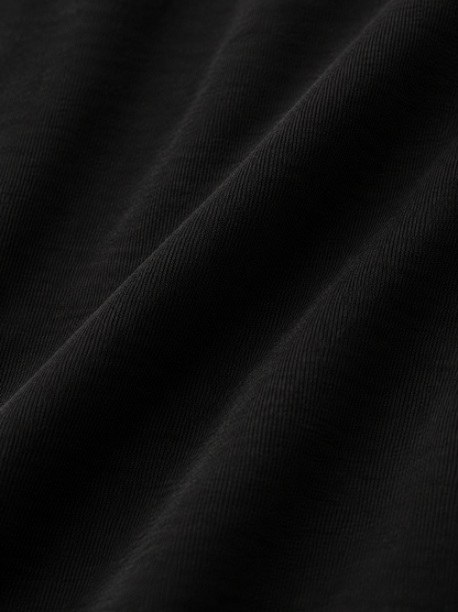 AesthoLook Plain - Drip Oversized Black Tee