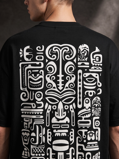 AesthoLook - Tribal Symbolic History Tee (Black)