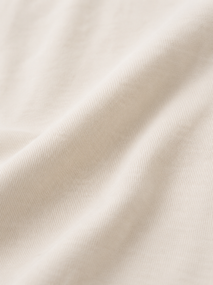 AesthoLook Plain - Drip Oversized Cream Tee