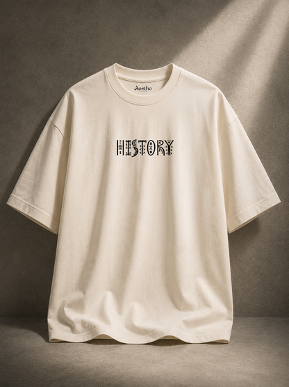 AesthoLook - Tribal Symbolic History Tee (Cream)