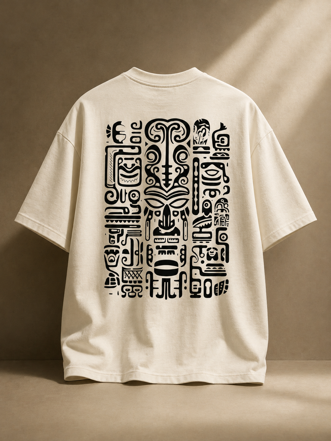AesthoLook - Tribal Symbolic History Tee (Cream)