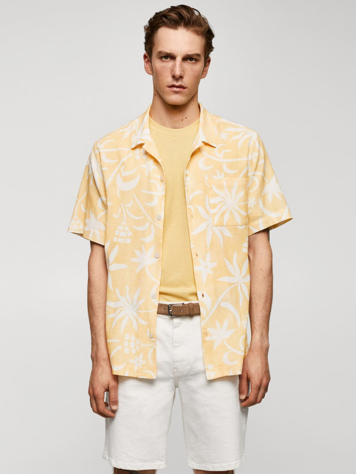100% cotton Hawaiian-print shirt