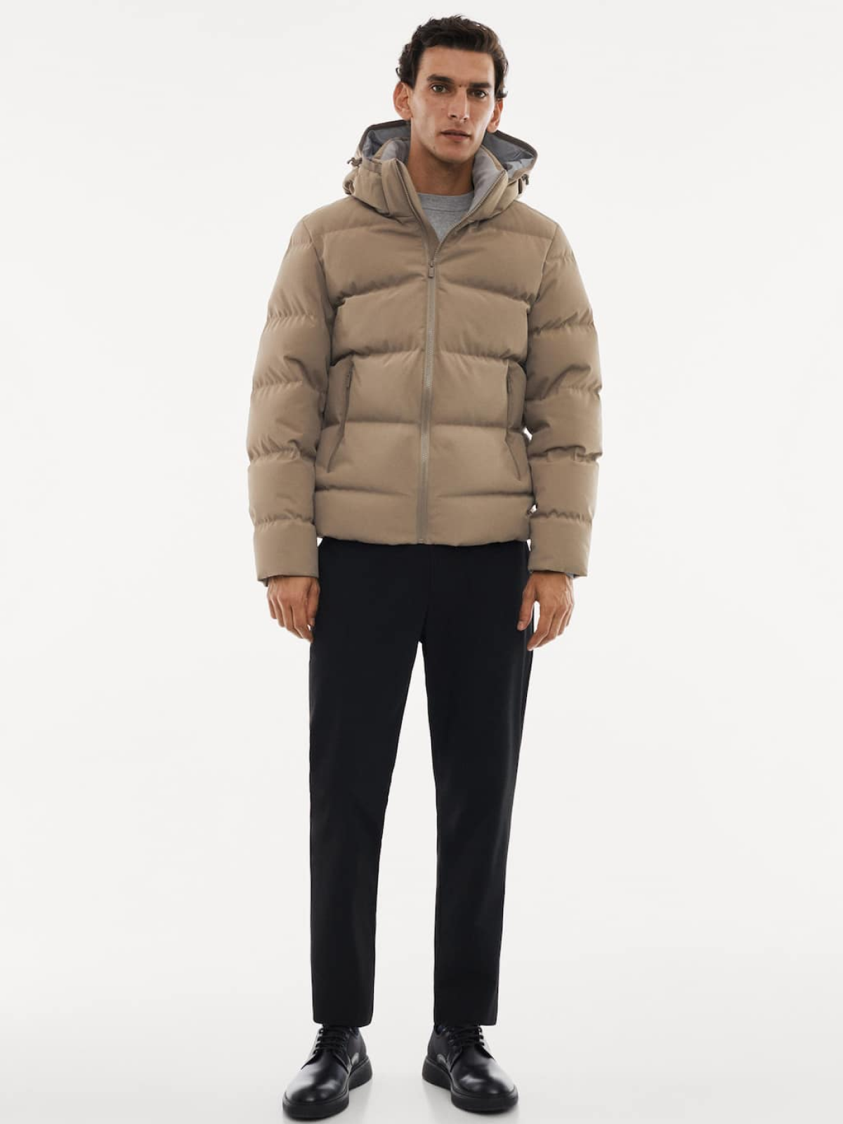 Water-repellent down anorak