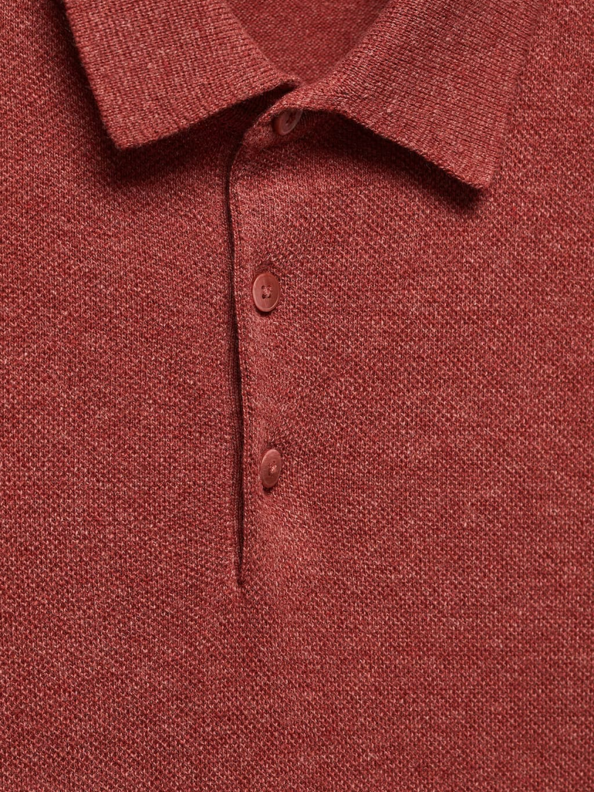 Structured knit cotton polo