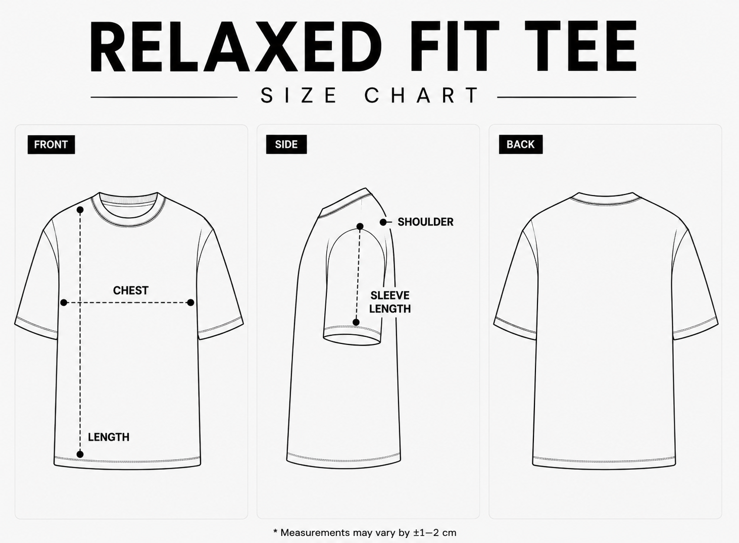 T-shirt size guide